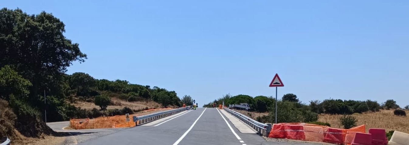 Parte del tratto della SP25 riaperto alla circolazione