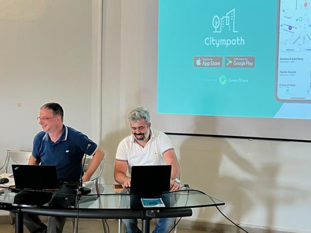 Il professor Ivan Blecic del DICAAR (a sinistra) e Alberto Tanas di Greenshare